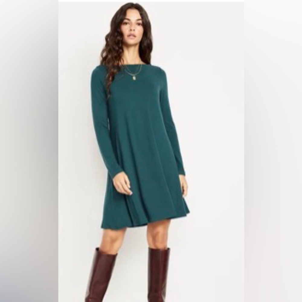 Old Navy Long Sleeve Mini Swing Dress NWOT